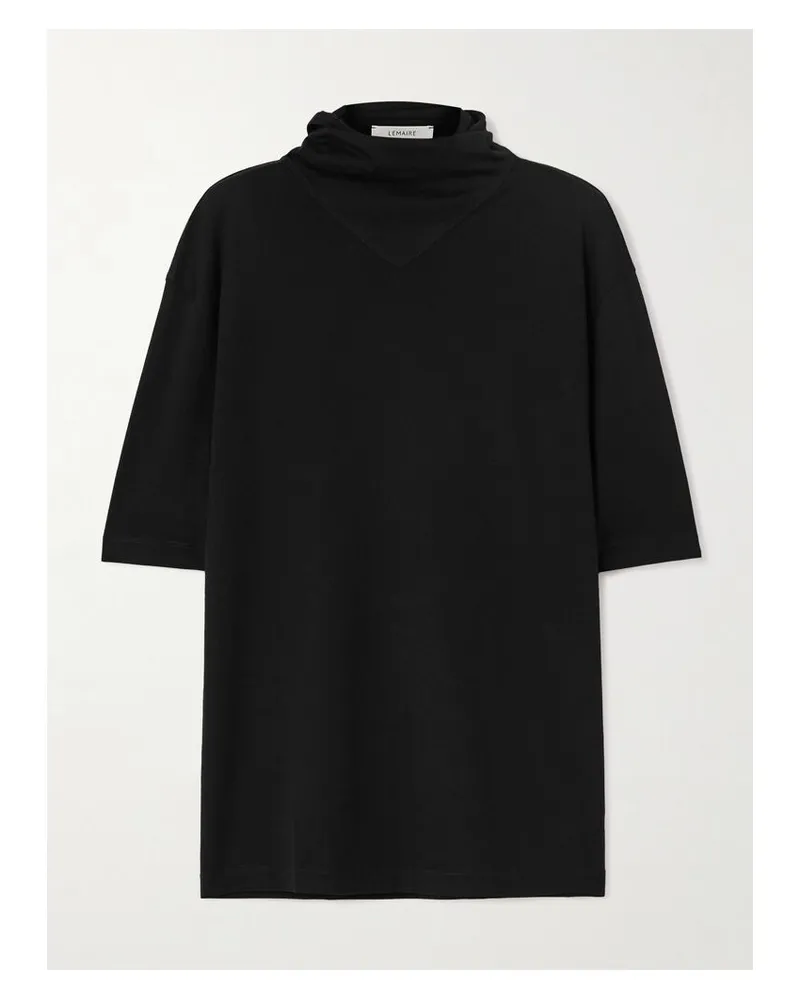 Christophe Lemaire T-shirt Aus Baumwoll-jersey Zum Binden - Schwarz Schwarz