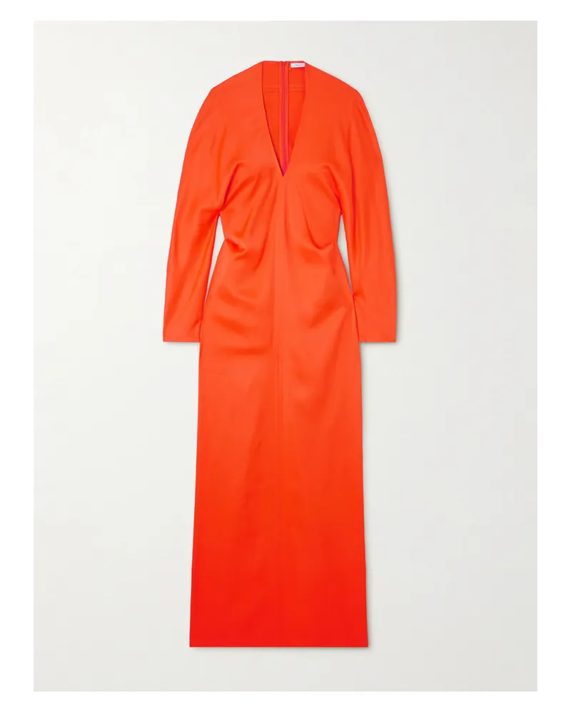 Ferragamo Robe Aus Stretch-satin - Orange Orange