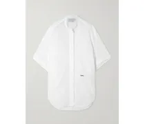 Oversized-hemd Aus Baumwollpopeline - Weiß