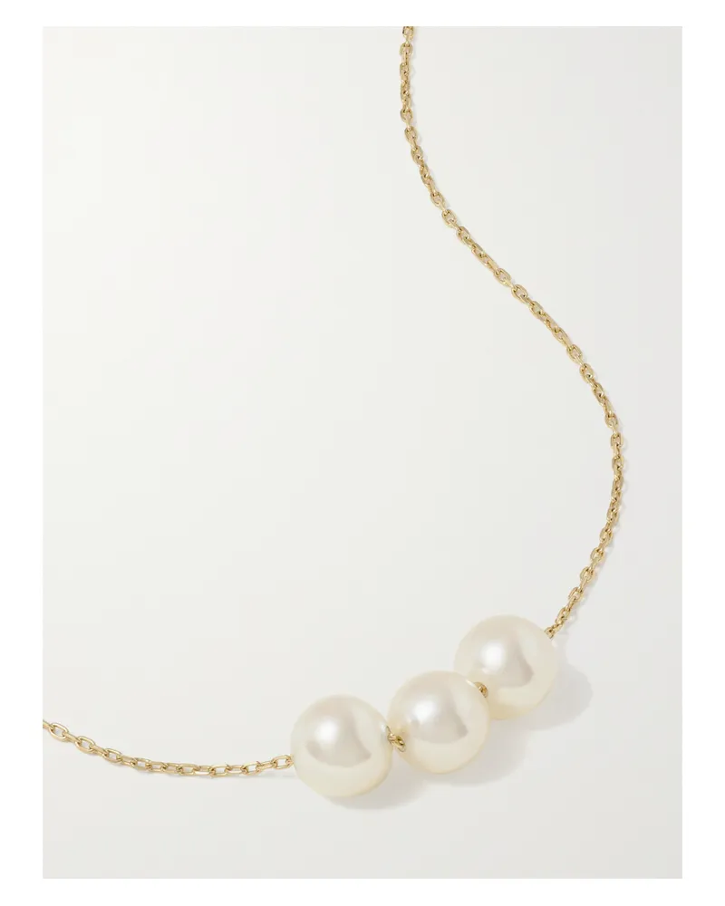 MIZUKI 14-karat Gold Pearl Necklace - White White