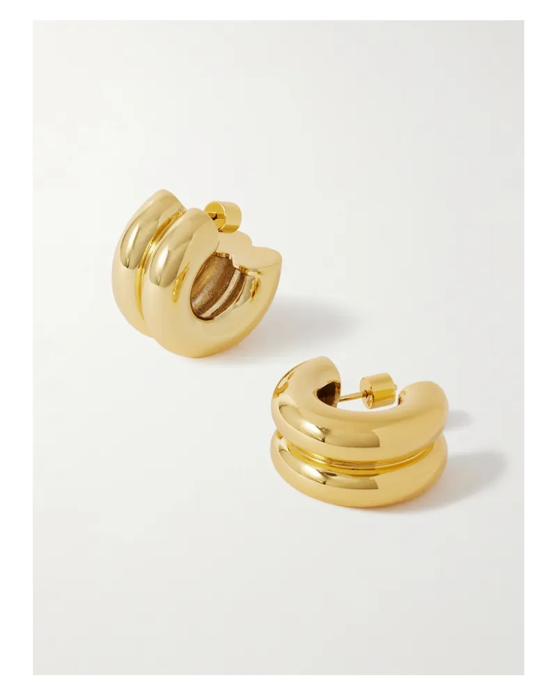 Martha Calvo Double Vergoldete Creolen Gold