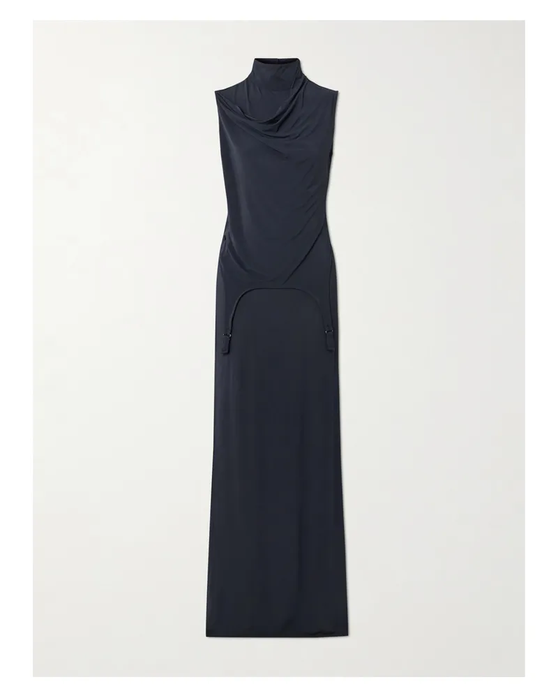 Jean Paul Gaultier Maxikleid Aus Stretch-jersey - Blau Blau