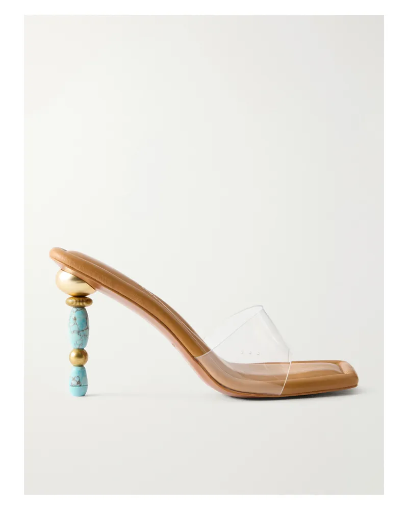 Cult Gaia Mahina Tpu Mules - Brown Brown