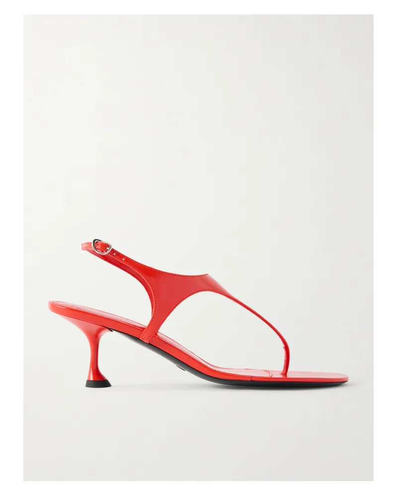 Proenza Schouler Glossed Leather Sandals - Orange Orange