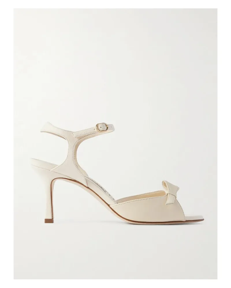 Manolo Blahnik Limosan 70 Sandalen Aus Leder - Creme Creme