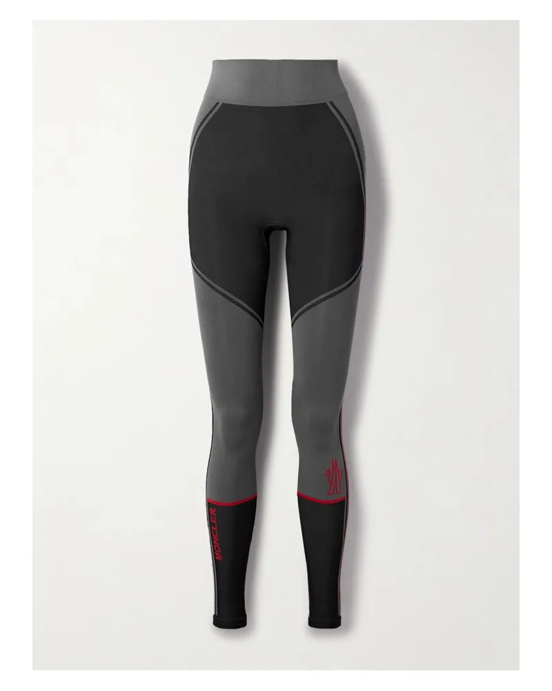 Moncler Leggings Aus Stretch-strick - Schwarz Schwarz