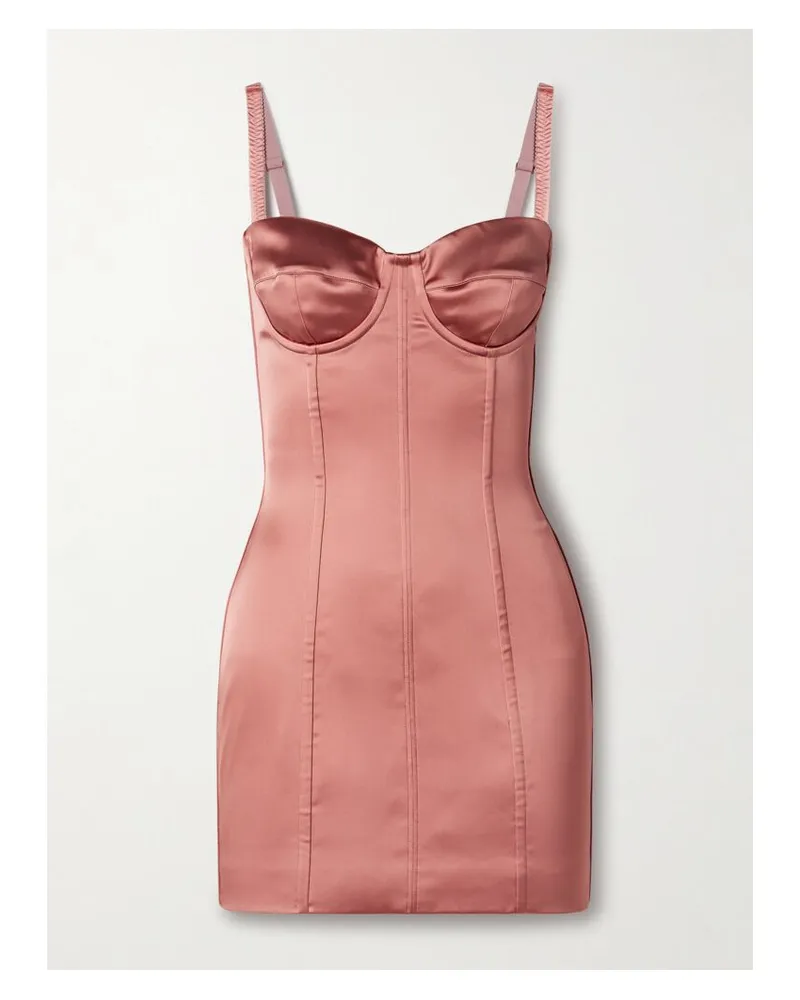 Dolce & Gabbana Minikleid Aus Satin - Pink Pink
