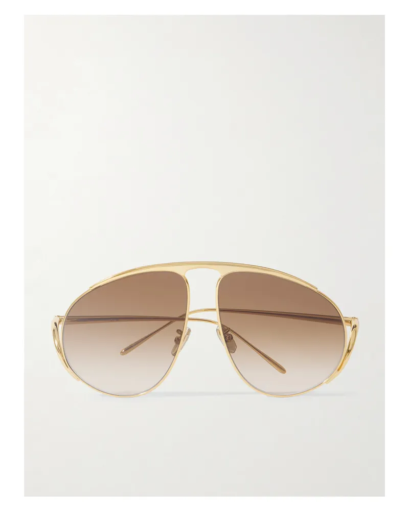 Loewe Aviator-style Gold-tone Sunglasses Gold