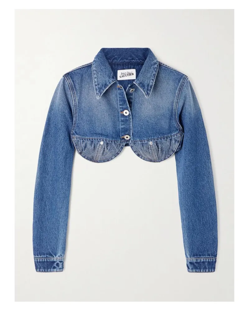 Jean Paul Gaultier Verkürzte Jeansjacke - Blau Blau