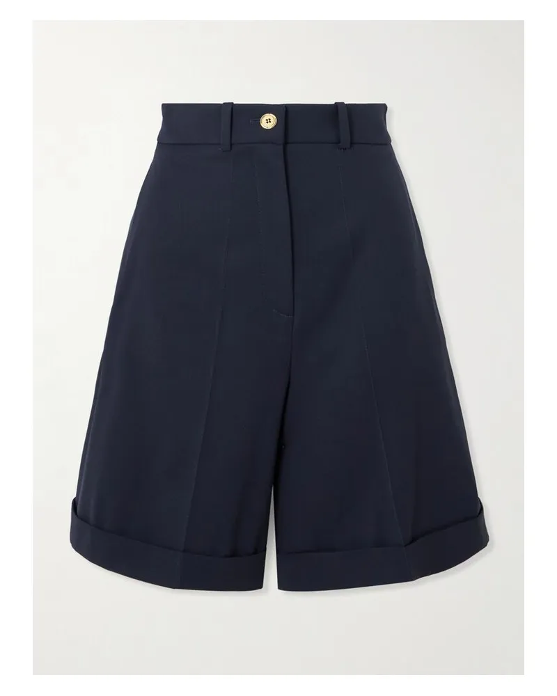 Patou Shorts Mit Geradem Bein Aus Twill Aus Einer Baumwollmischung - Blau Blau