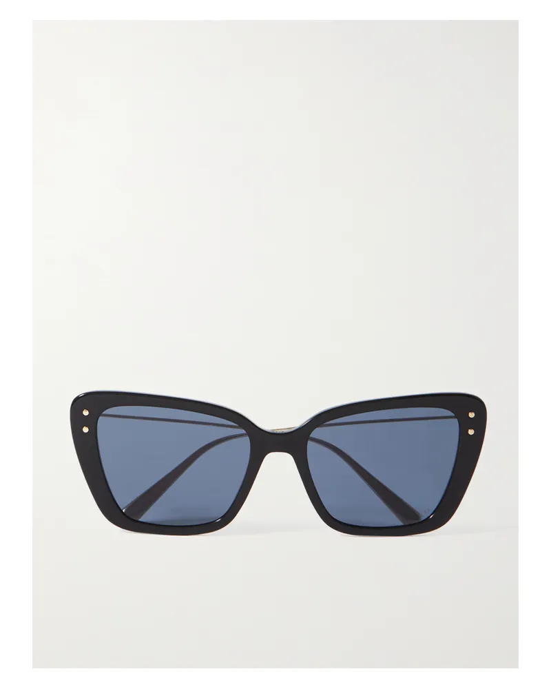 Dior Missdior B5i Cat-eye Acetate And Gold-tone Sunglasses - Black Black