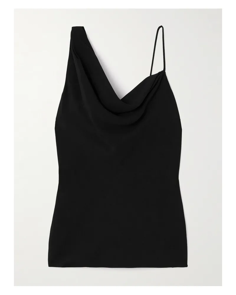 Dries van Noten Asymmetrisches Oberteil Aus Crêpe - Schwarz Schwarz
