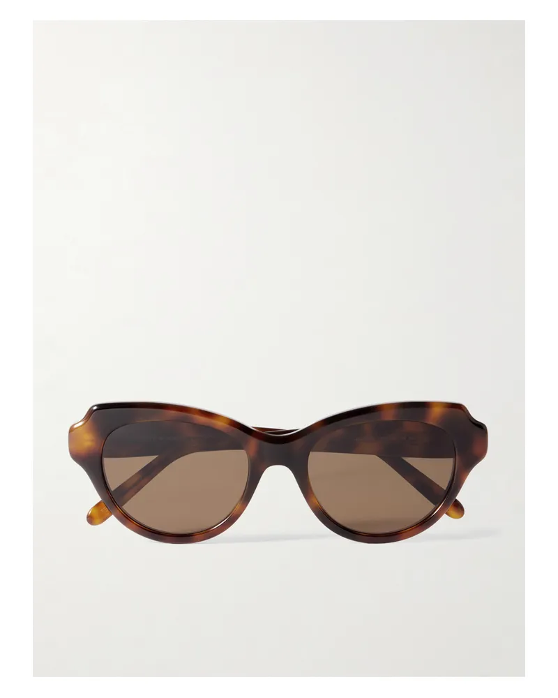 Loewe Cat-eye Tortoiseshell Acetate Sunglasses - Brown Brown