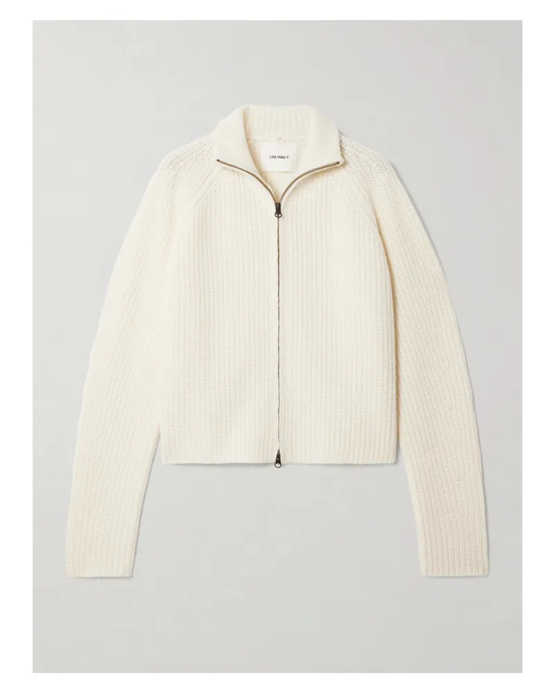 Lisa Yang Sadie Cardigan Aus Geripptem Kaschmir - Creme Creme