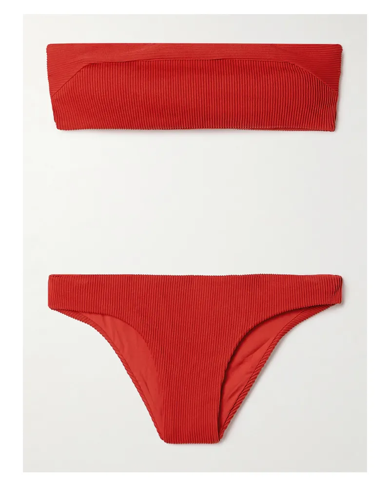 Haight Gabi Gerippter Bandeau-bikini - Rot Rot