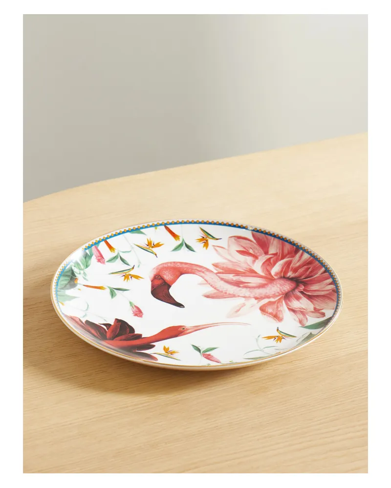 La DoubleJ Beto Val Bemalter Porzellanteller Mit Vergoldeten Details - Mehrfarbig Mehrfarbig