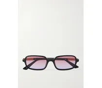 Judy Rectangle-frame Acetate Sunglasses - Black