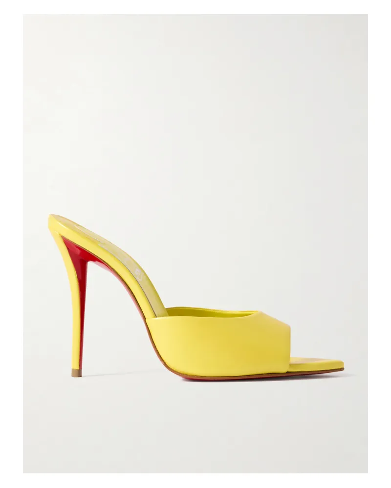 Christian Louboutin Miss Z 100 Mules Aus Leder - Gelb Gelb