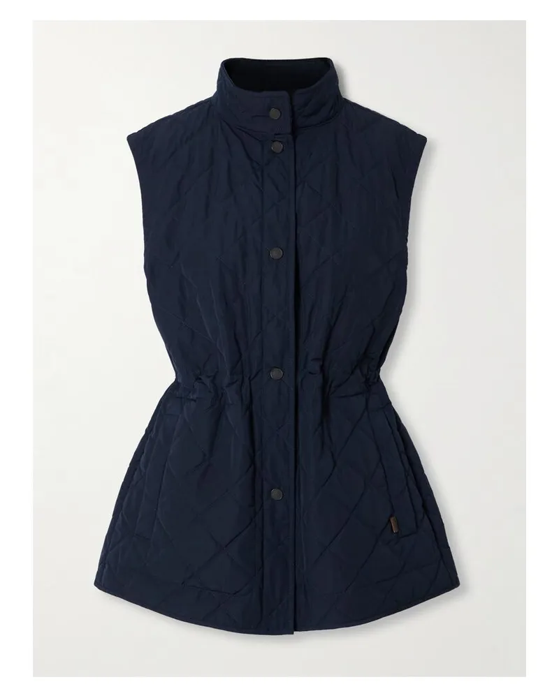 PURDEY Weste Aus Wattiertem Shell - Blau Blau