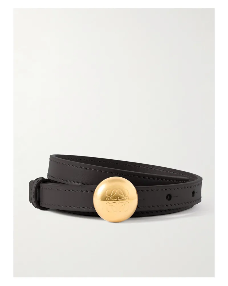Loewe Pebble Ledergürtel Mit Verzierung - Schwarz Schwarz