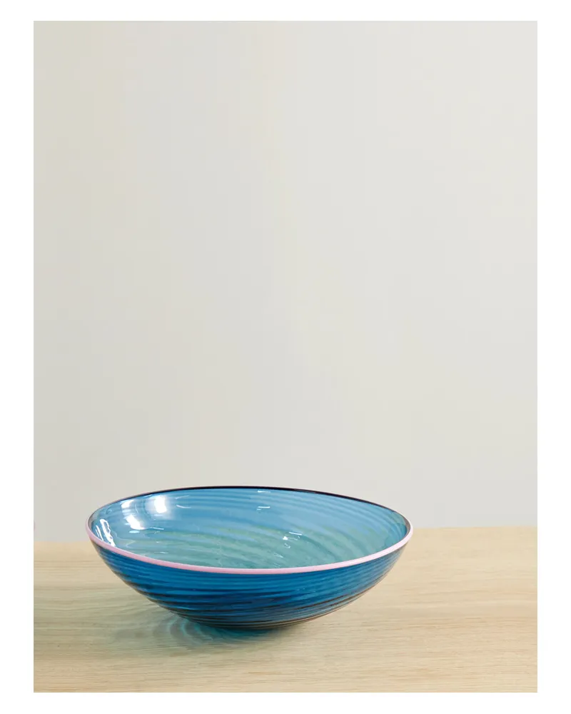La DoubleJ Murano Glass Bowl - Blue Blue