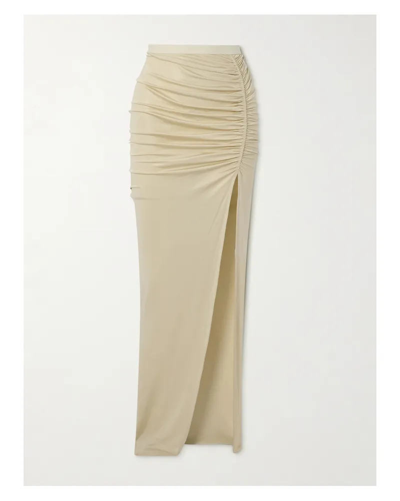 Rick Owens Svita Maxirock Aus Stretch-satin Mit Raffung - Neutral Neutral