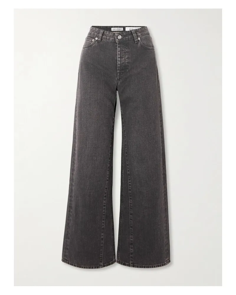 Our Legacy Treble Cut Hoch Sitzende Jeans Mit Weitem Bein - Grau Grau