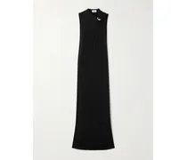 Maxikleid Aus Stretch-satin - Schwarz