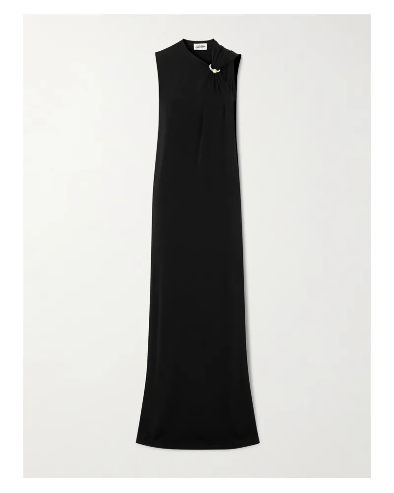 Jean Paul Gaultier Maxikleid Aus Stretch-satin - Schwarz Schwarz