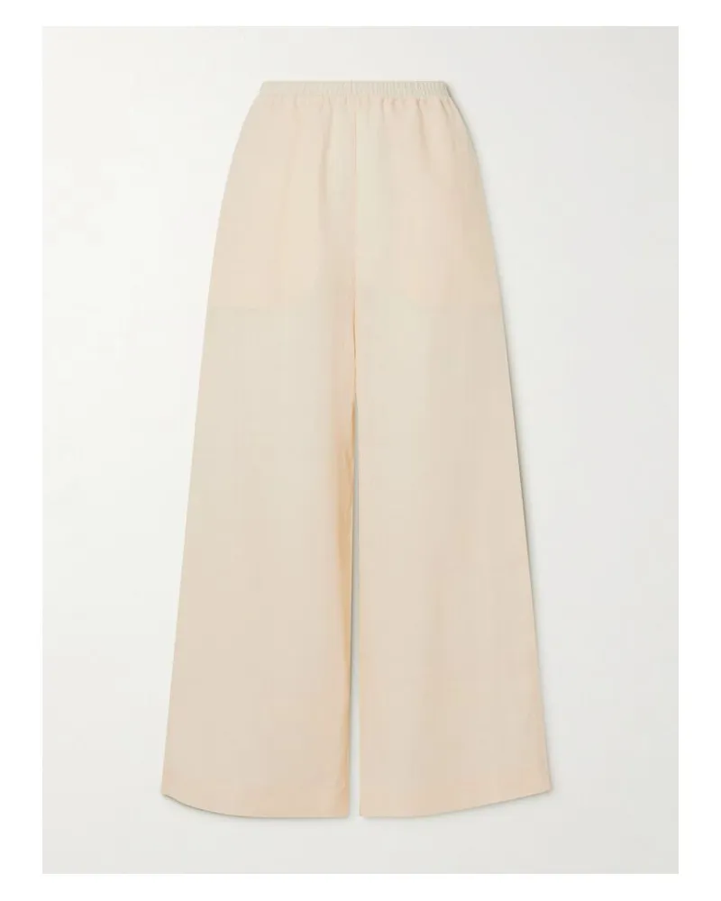 Eres L'intemporel Select Hose Mit Weitem Bein Aus Leinen - Neutral Neutral