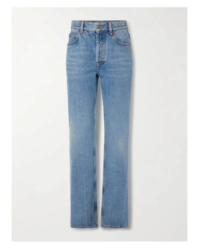 Saint Laurent Hoch Sitzende Jeans Mit Schmalem Bein - Blau Blau