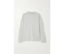 Boyfriend Long Sleeve T-shirt – Light Heather Grey – Oberteil aus Jersey aus einer Modal-baumwollmischung