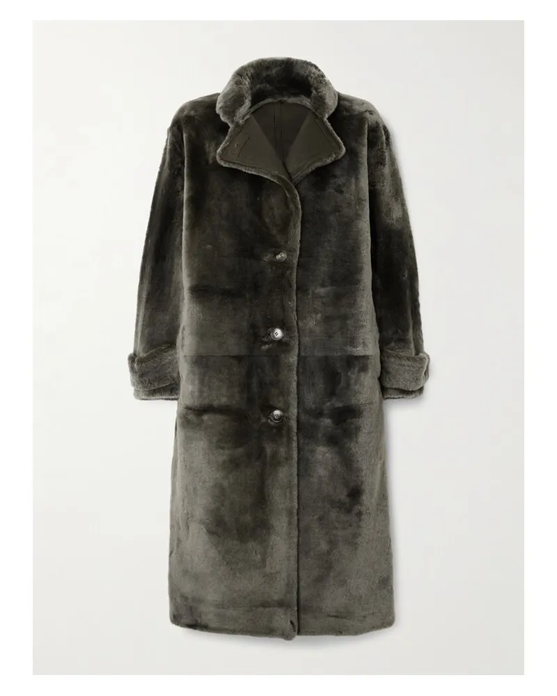 Yves Salomon Mantel Aus Shearling - Braun Braun