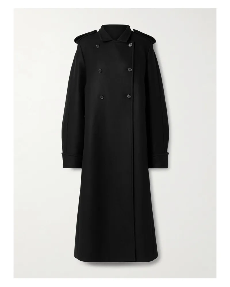 KHAITE Donna Doppelreihiger Oversized-mantel Aus Wolle - Schwarz Schwarz