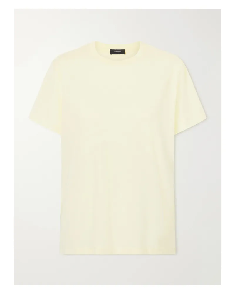 WARDROBE.NYC Cotton-jersey T-shirt - Yellow Yellow