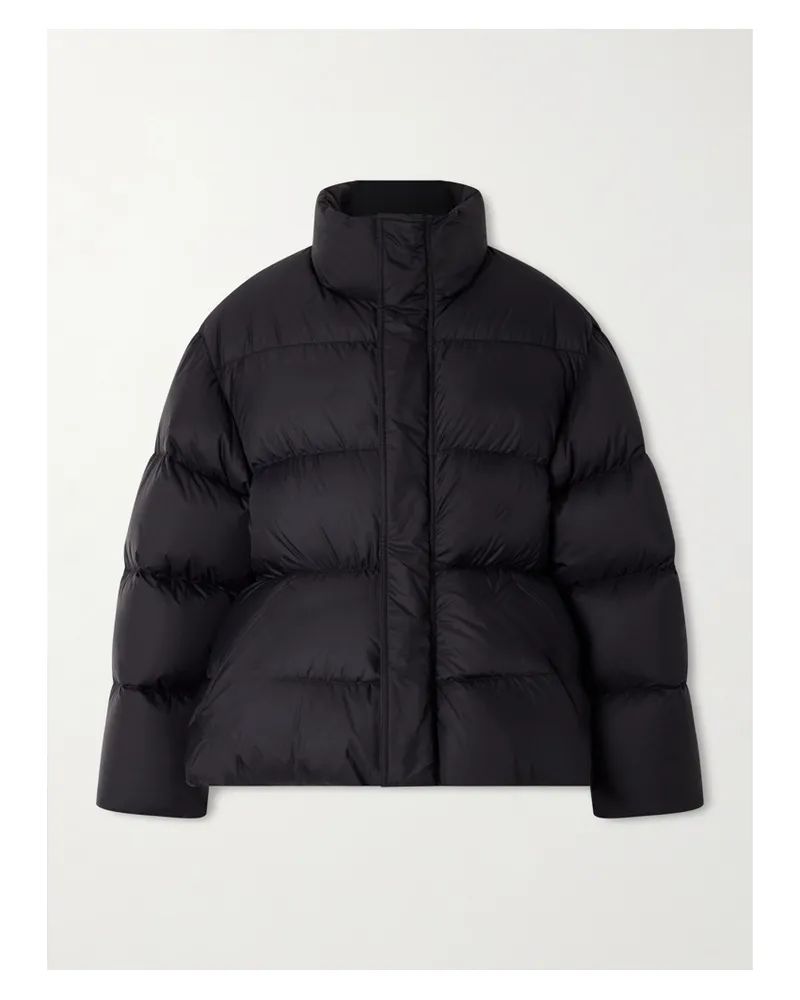 Balenciaga Padded Quilted Ripstop Down Jacket - Black Black