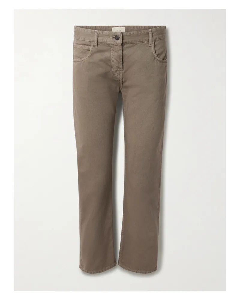 The Row Riaco Verkürzte, Tief Sitzende Jeans Mit Geradem Bein - Braun Braun