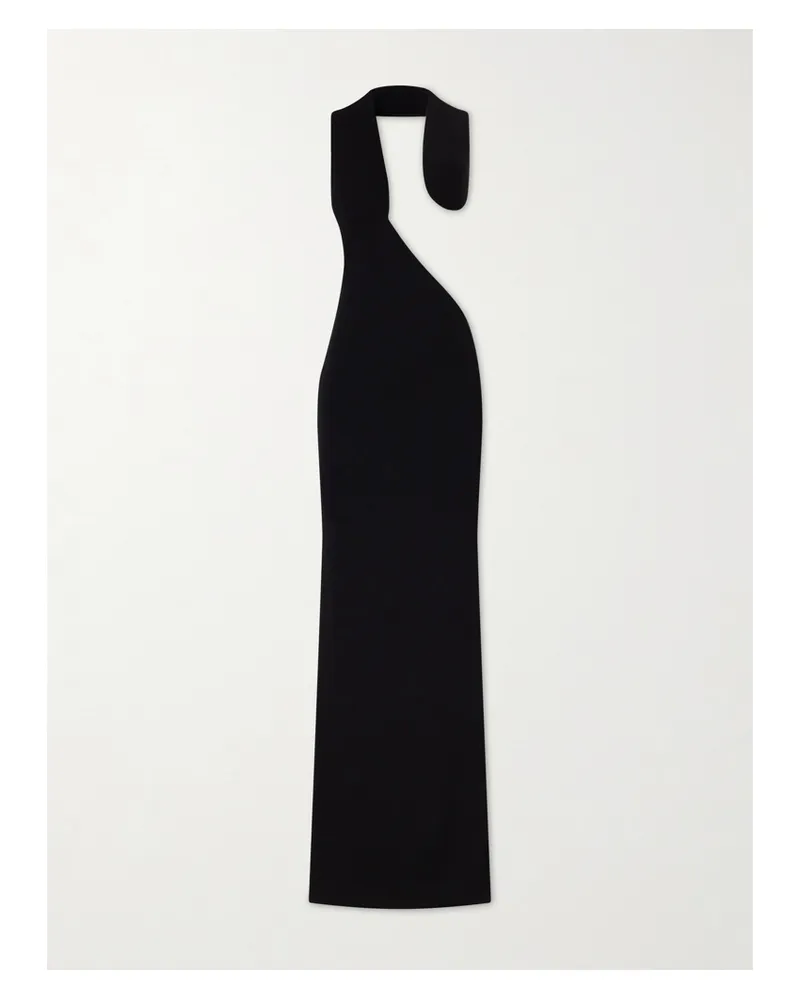 Tom Ford Asymmetric Open-back Jersey Gown - Black Black
