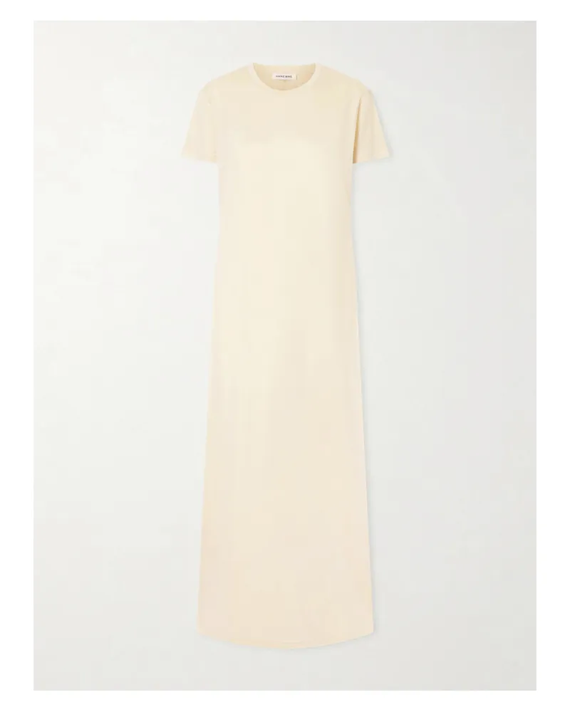 Anine Bing Wynne Tencel™ Lyocell-blend Jersey Maxi Dress - Neutrals Neutrals