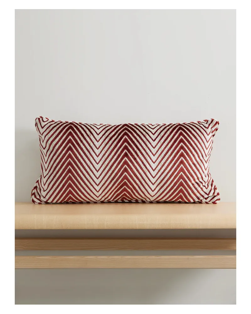 Missoni Home Ziggy Daunenkissen Aus Gestreiftem Samt - Mehrfarbig Mehrfarbig