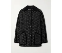 Steppjacke Aus Shell Mit Baumwollcordbesätzen - Schwarz