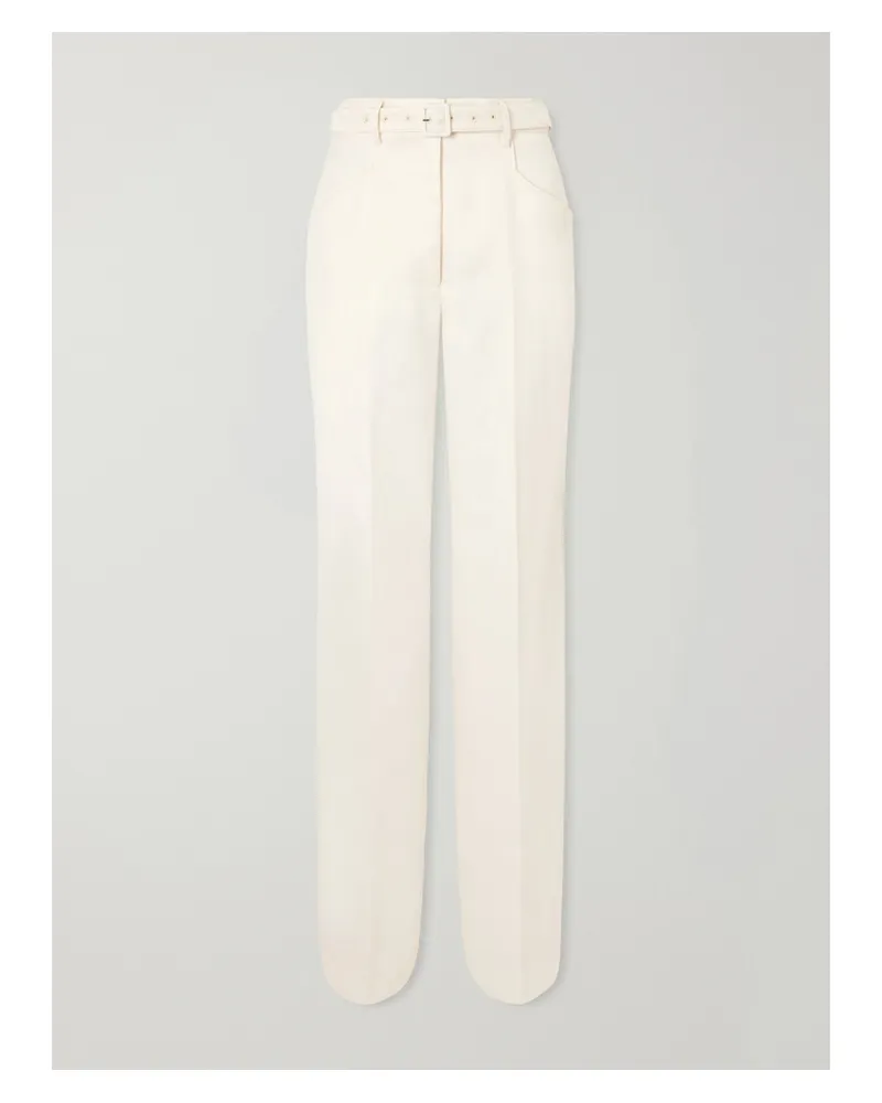 Gabriela Hearst Norman Linen Wide-leg Pants - Ivory Ivory