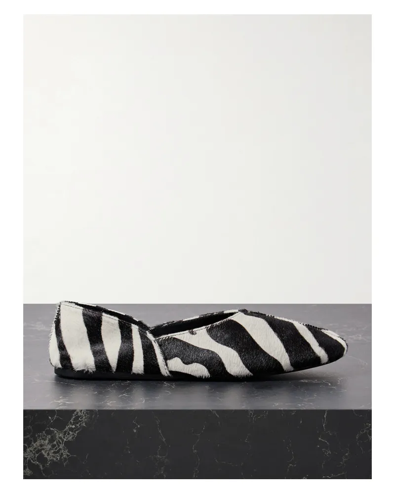 KHAITE Jane Flache Schuhe Aus Kalbshaar Mit Zebraprint - Animal-Print Animal-print