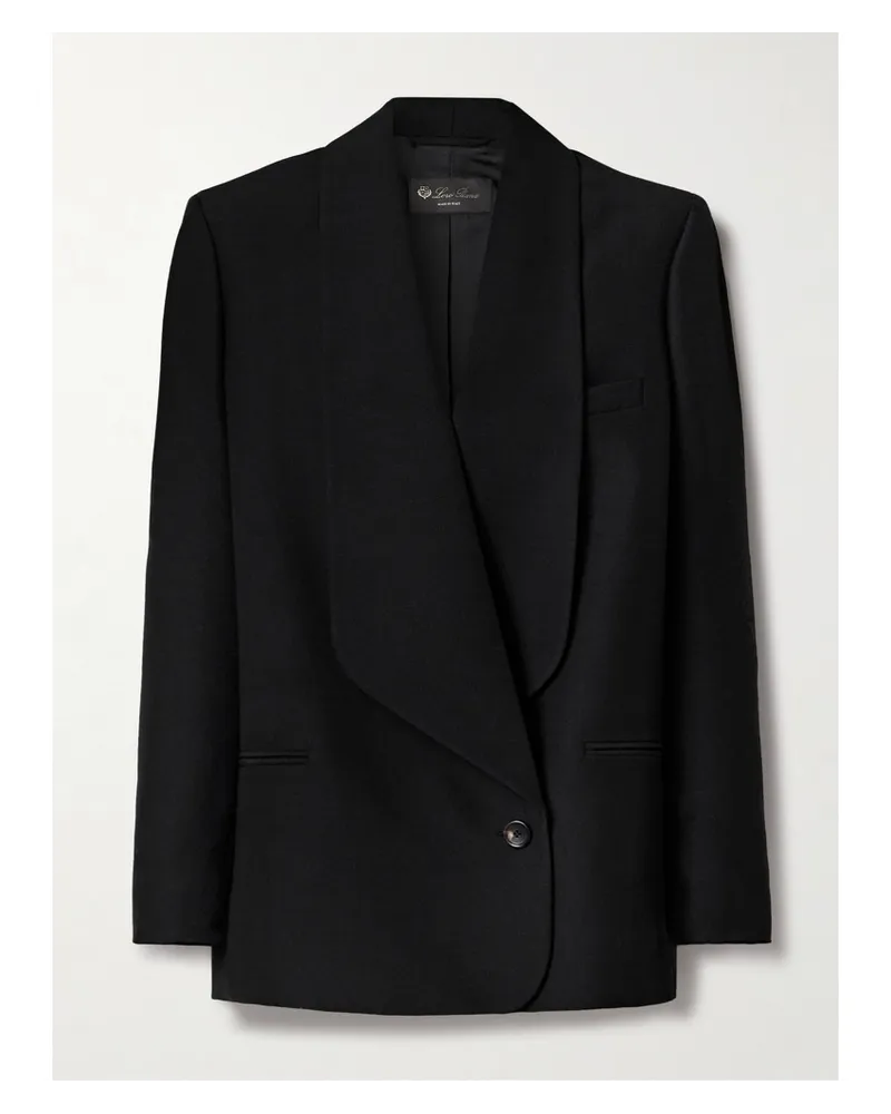 Loro Piana Sheri Blazer aus Flammgarn-wolle Schwarz