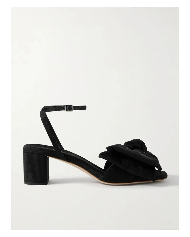 Loeffler Randall Carmen Sandalen Aus Moiré Mit Schleife - Schwarz Schwarz