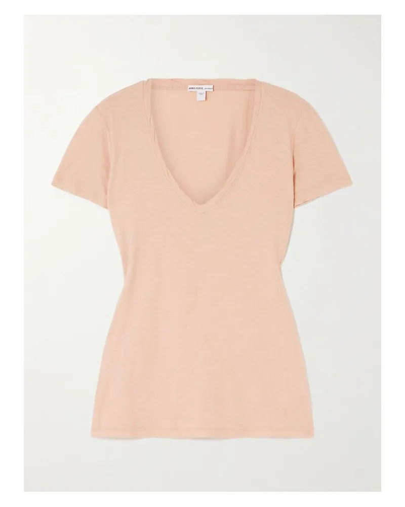 James Perse Casual T-shirt Aus Flammgarn-jersey Aus Supima®-baumwolle - Pink Pink