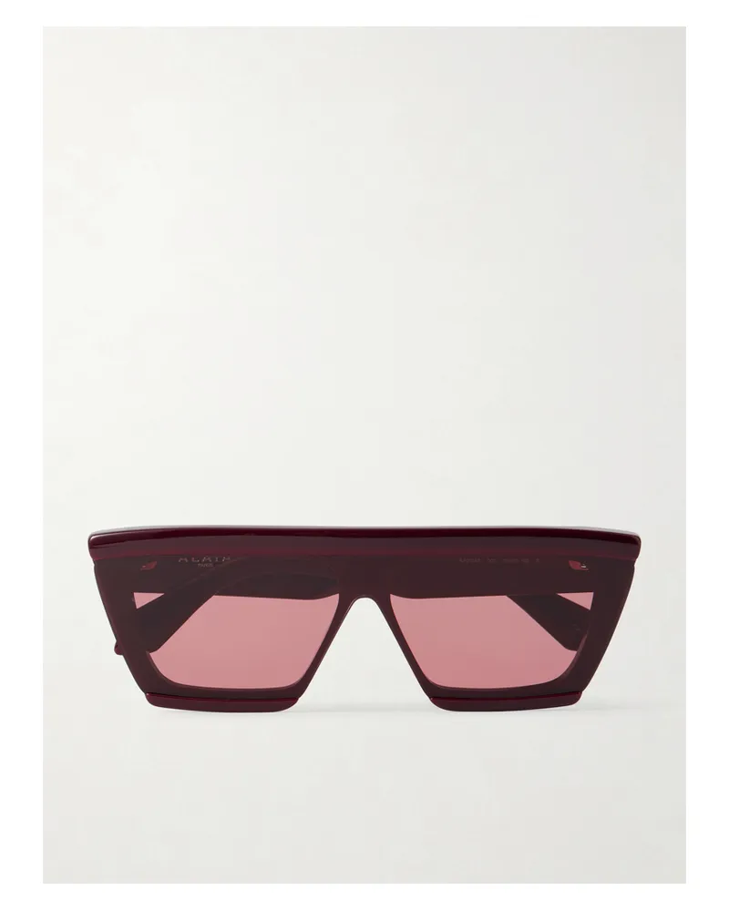 Alaïa D-frame Acetate Sunglasses - Burgundy Burgundy