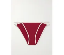 Reinette Anita Zweifarbiges Bikini-höschen Mit Cut-outs - Rot