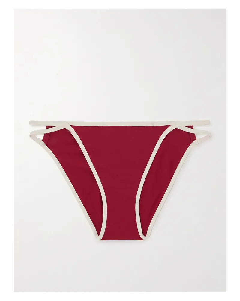 Eres Reinette Anita Zweifarbiges Bikini-höschen Mit Cut-outs - Rot Rot