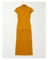 Marni Midikleid aus einer Woll-seidenmischung Orange